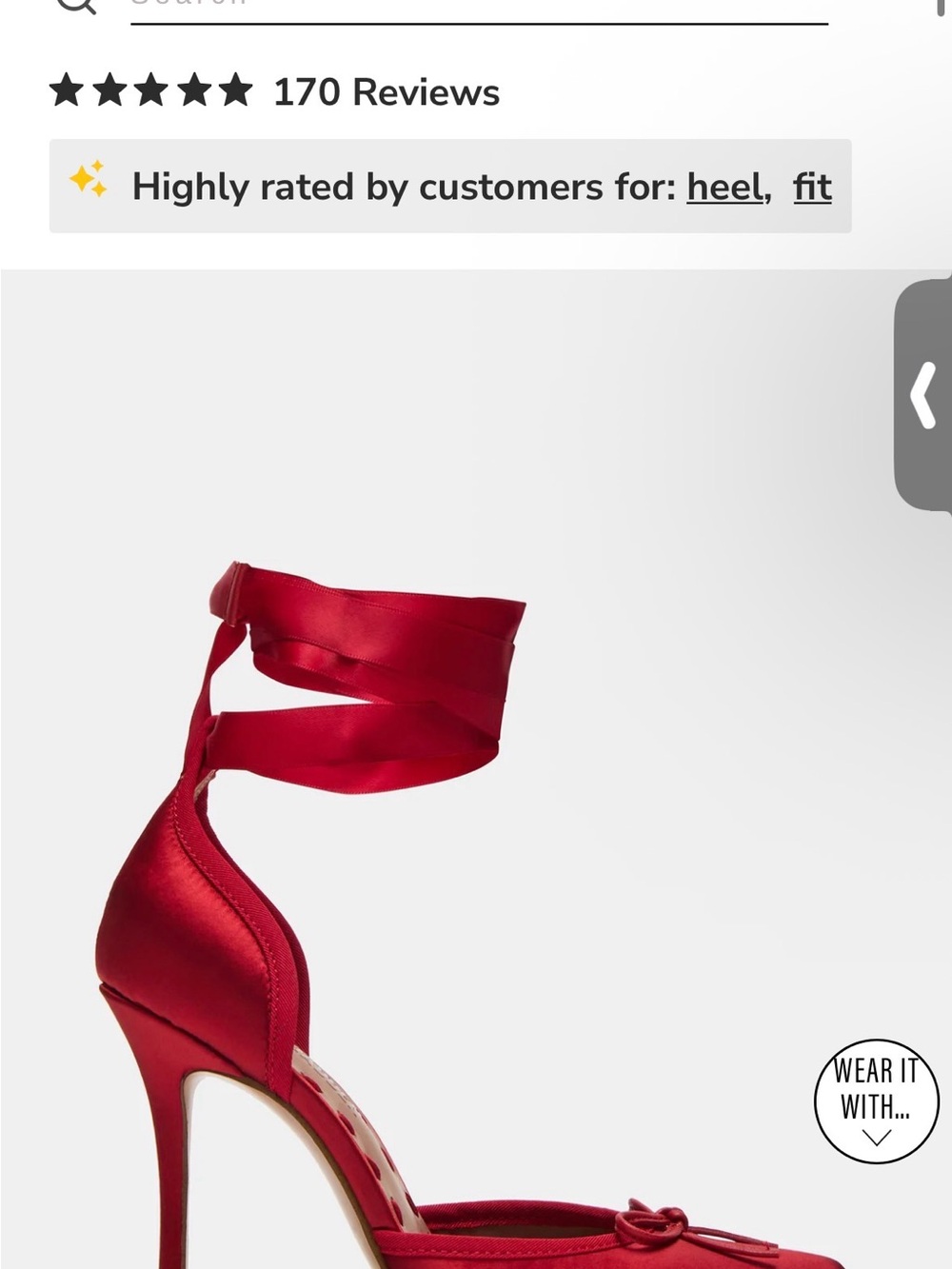 Steve Madden Larina Red Satin Ankle-Wrap Stiletto